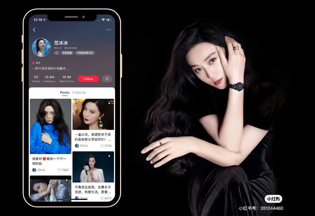 Chinese Social Media and Kols - FanBingbing - Little red Book