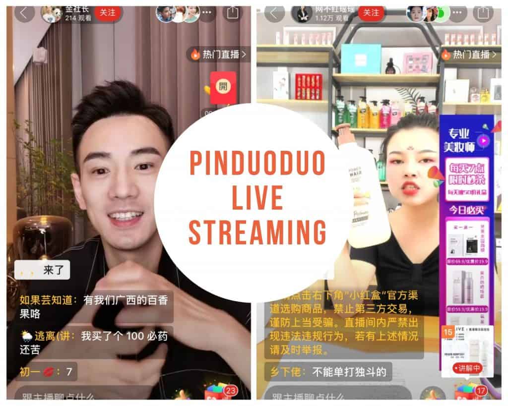china ecommerce - pinduoduo live streaming ecommerce