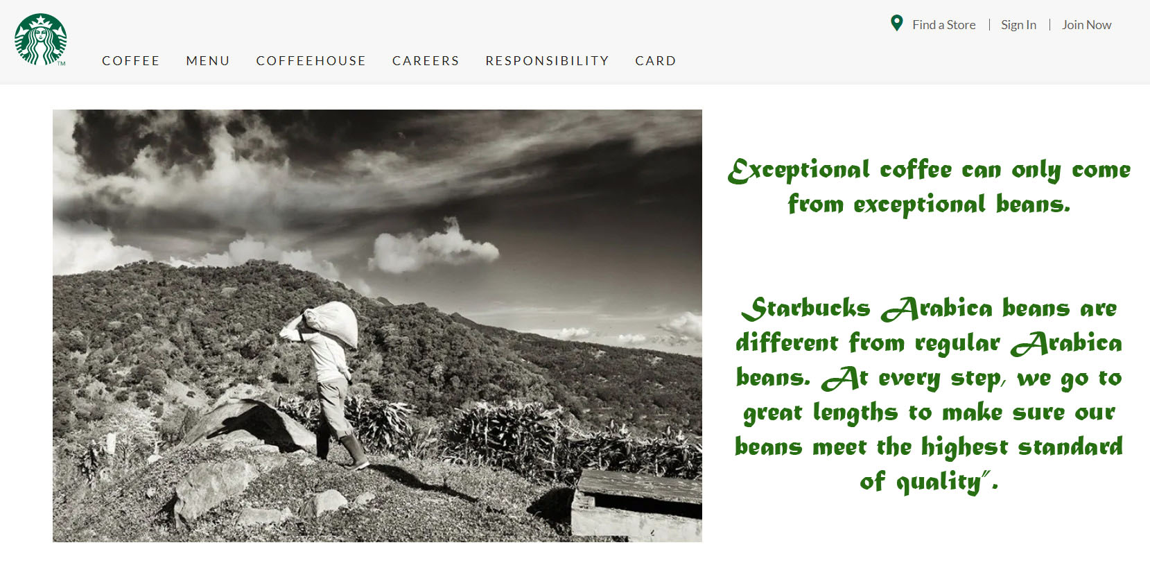 Starbucks quality products